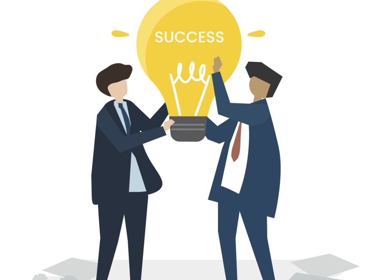 Illustration of people avatar business plan concept