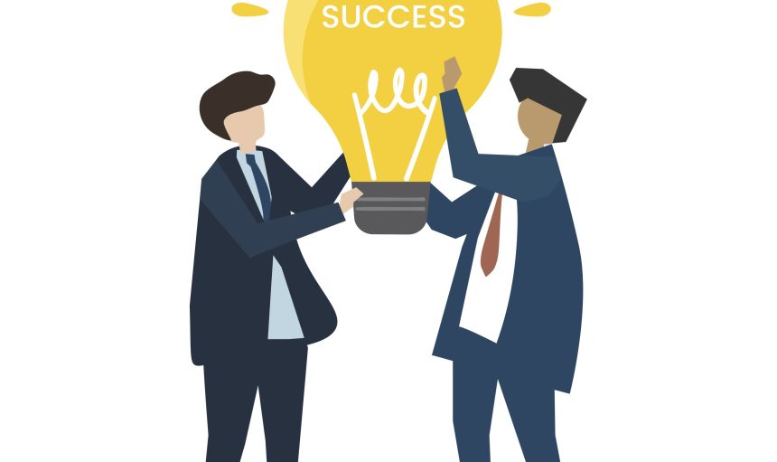 Illustration of people avatar business plan concept