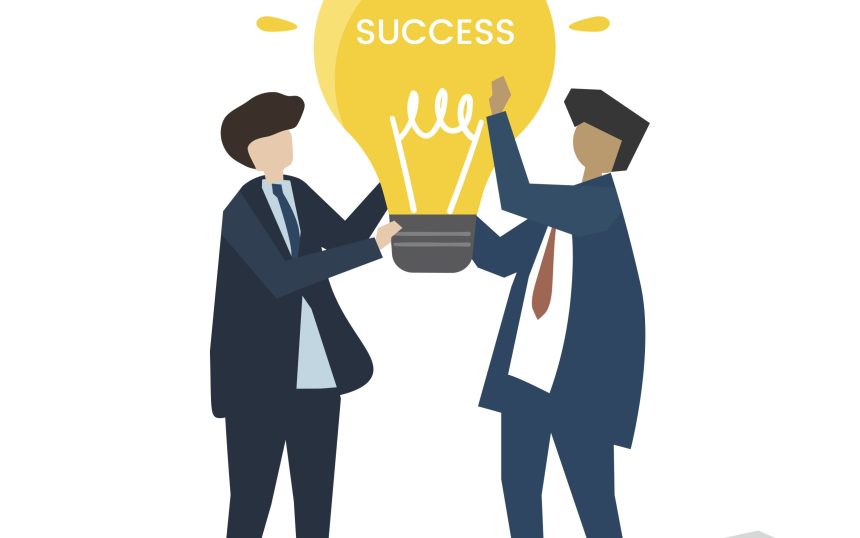 Illustration of people avatar business plan concept